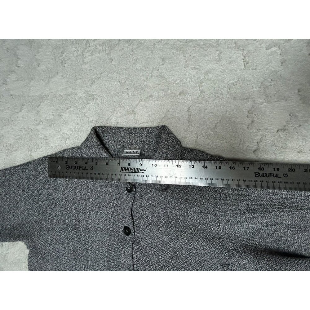 Habitat Women Button Front Jacket Small Long Sleeve Textured Cotton Blend Gray - Picture 6 of 9